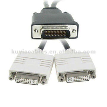 Männlich 59 Pin DMS-59 auf weiblich 24 + 5P Dual DVI Splitter Kabel